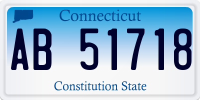 CT license plate AB51718