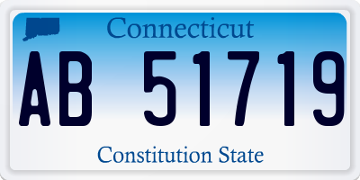 CT license plate AB51719