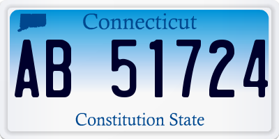 CT license plate AB51724