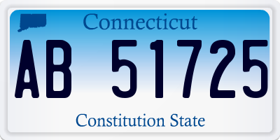 CT license plate AB51725