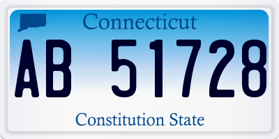 CT license plate AB51728