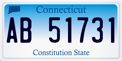 CT license plate AB51731