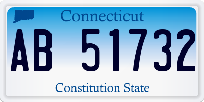 CT license plate AB51732