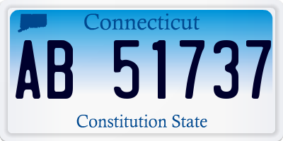 CT license plate AB51737