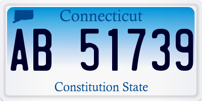 CT license plate AB51739