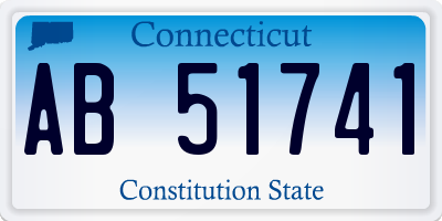 CT license plate AB51741