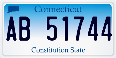 CT license plate AB51744