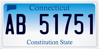 CT license plate AB51751