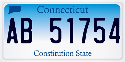 CT license plate AB51754