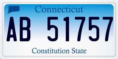 CT license plate AB51757