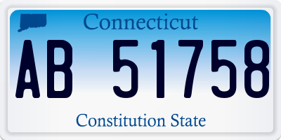 CT license plate AB51758