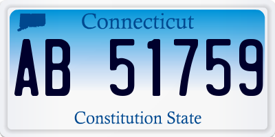 CT license plate AB51759