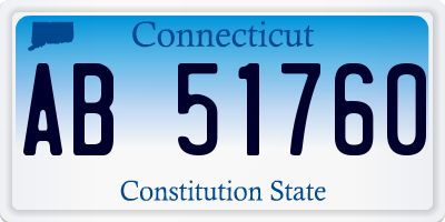 CT license plate AB51760