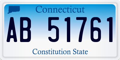 CT license plate AB51761