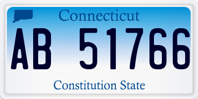 CT license plate AB51766