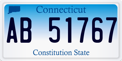 CT license plate AB51767