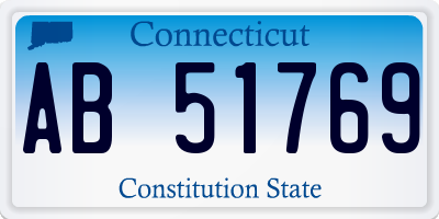 CT license plate AB51769