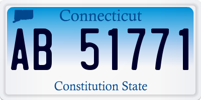 CT license plate AB51771