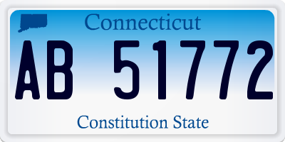 CT license plate AB51772