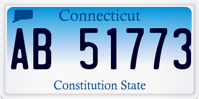 CT license plate AB51773