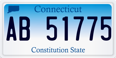 CT license plate AB51775