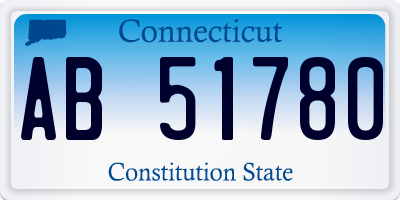 CT license plate AB51780