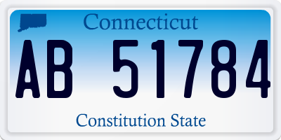 CT license plate AB51784