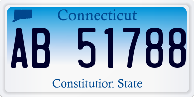 CT license plate AB51788