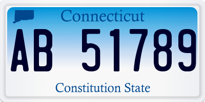 CT license plate AB51789