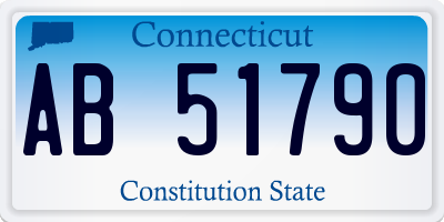 CT license plate AB51790