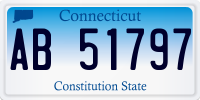 CT license plate AB51797