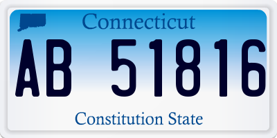 CT license plate AB51816
