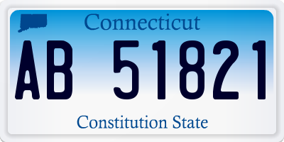 CT license plate AB51821