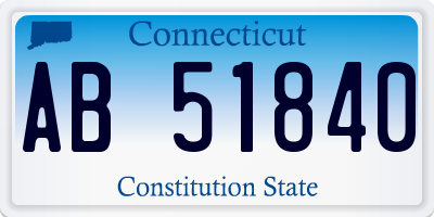 CT license plate AB51840