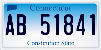 CT license plate AB51841