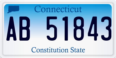 CT license plate AB51843