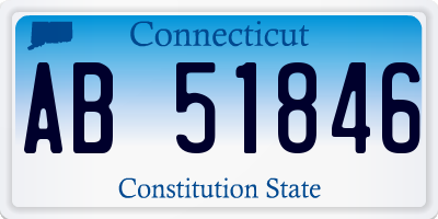 CT license plate AB51846