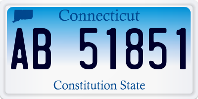 CT license plate AB51851