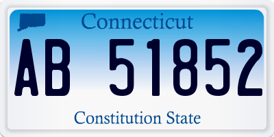 CT license plate AB51852