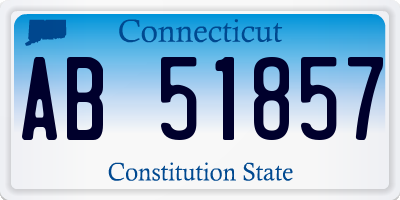 CT license plate AB51857