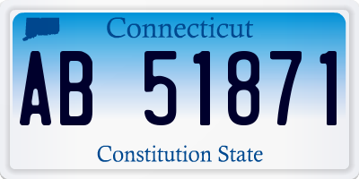 CT license plate AB51871