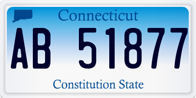 CT license plate AB51877