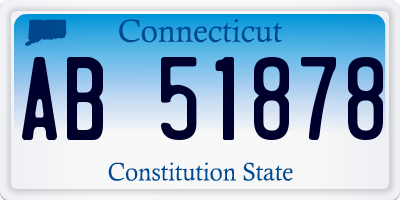 CT license plate AB51878