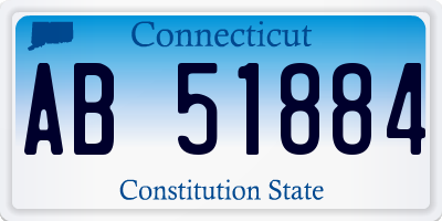 CT license plate AB51884