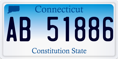 CT license plate AB51886