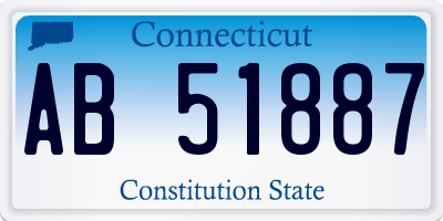 CT license plate AB51887