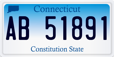 CT license plate AB51891