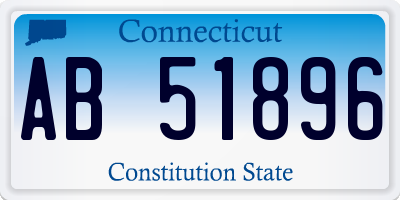 CT license plate AB51896