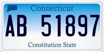 CT license plate AB51897