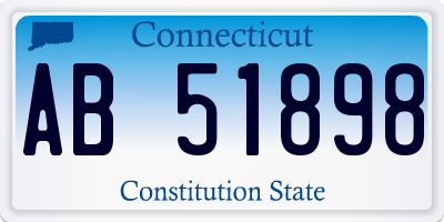 CT license plate AB51898